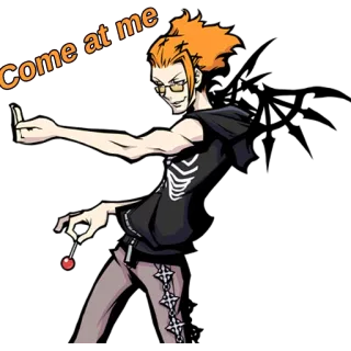 😎 49df288b Come at me Anime, Pose, Karakter telegram sticker