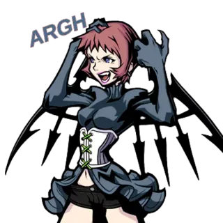 😡 b53d9550 ARGH anime, jengkel, frustrasi, marah telegram sticker