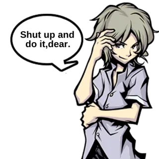 😏 d9d11b9d Shut up and do it,dear. Anime, Manga, Karakter, Balon ucapan telegram sticker
