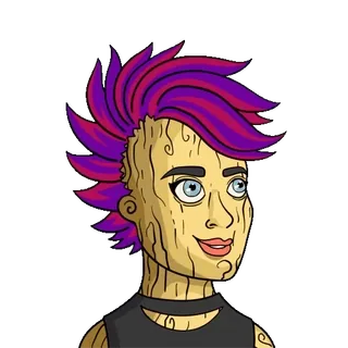 🤘 18caae33 Панк, Ирокез, Портрет, Мультфильм, Персонаж, Прическа telegram sticker