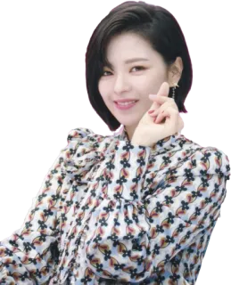 ❤️ 05d6d647 mujer, persona, sonriendo, gesto de corazón, coreana whatsapp sticker