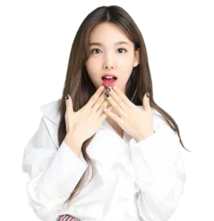 😱 2aa60278 mujer, persona, sorprendida, impactada, retrato, K-pop whatsapp sticker