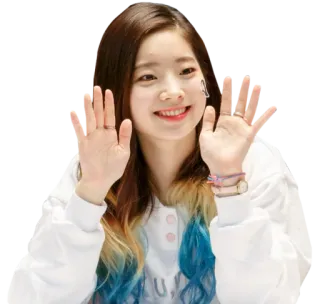 🙌 4afa4d6e mujer, sonriendo, saludando, linda, alegre, feliz, persona whatsapp sticker