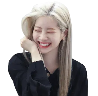 😆 53a5911f mujer, sonriendo, retrato, persona, pelo rubio, felicidad whatsapp sticker