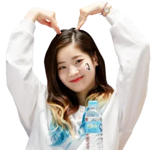 ❤️ 5593872b mujer, gesto de corazón, coreano, lindo, belleza, retrato whatsapp sticker