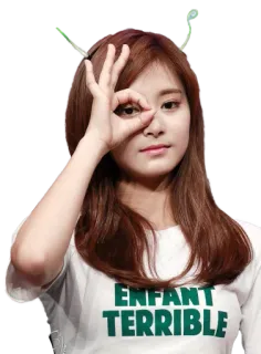 👌 6c89eb1c ENFANT TERRIBLE gesto OK, mujer, linda, adolescente, retrato, persona whatsapp sticker