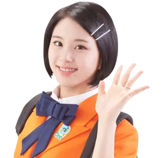 👋 6fa6480d persona, retrato, mujer, kpop, uniforme escolar, asiático whatsapp sticker