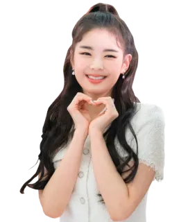 ❤️ ad7e2568 mujer, corazón, chica, sonrisa, retrato, K-pop whatsapp sticker