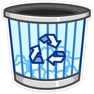 ⭐ 0a58ce86 daur ulang, sampah, lingkungan, limbah, sampah, tempat sampah telegram sticker