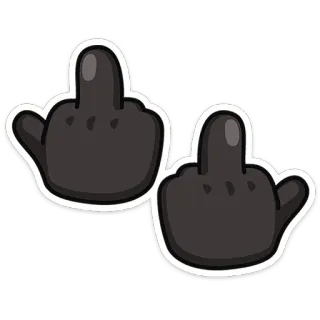 ⭐ 42172d6f jari tengah, gestur ofensif, kasar, menghina, fuck you telegram sticker