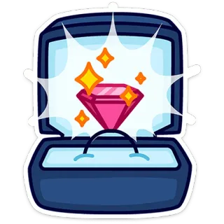 ⭐ 8b815fac berlian, cincin, pertunangan, perhiasan, permata, berkilau telegram sticker
