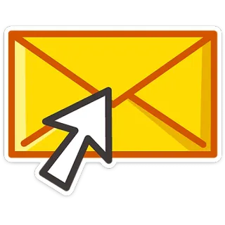⭐ bded52e2 email, surat, kursor, panah, komunikasi, pesan, amplop telegram sticker