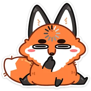 ⭐ f54e80c3 rubah, binatang, kartun, jari tengah, menghina, menyinggung telegram sticker