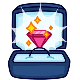 💍 0096bd4f бриллиант, кольцо, ювелирные изделия, помолвка, свадьба, любовь, романтика, драгоценный камень whatsapp sticker