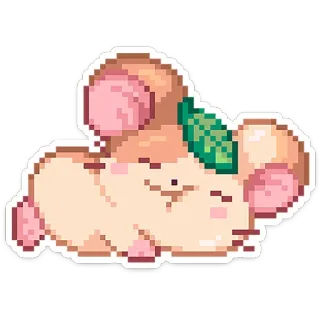 🐹 5a6e948d criceto, carino, animale, pixel art, kawaii, cartone animato telegram sticker