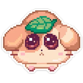 🐹 e1c3435d pixel art, carino, animale, adesivo telegram sticker