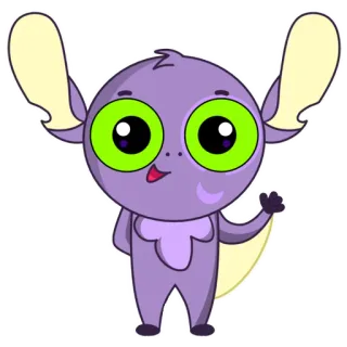 👋 8826c40a Мультик, Животное, Существо, Милый, Дружелюбный, Иллюстрация, Наклейка telegram sticker