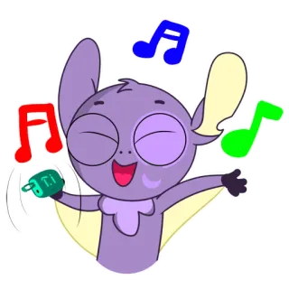 🎵 a70d322c летучая мышь, мультик, животное, музыка, пение, милый, ноты telegram sticker