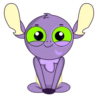 🙂 eab3d17d Мультфильм, Фиолетовый, Существо, Милый, Глаза, Монстр, Животное telegram sticker