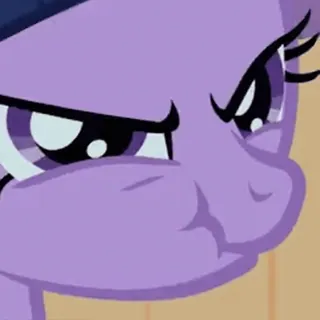 ❤️ 7cb19565 My Little Pony, Cartoon, Twilight Sparkle, Wütend, Pony, Lila, Sticker whatsapp sticker