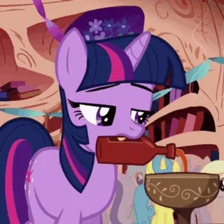 ❤️ c7f6cd73 Twilight Sparkle My Little Pony Cartoon, Pony, Alkohol, Trinken whatsapp sticker