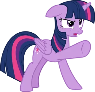 😡 6d8498f1 Twilight Sparkle My Little Pony การ์ตูน, ม้าโพนี่, สีม่วง, โกรธ, เวทมนตร์ telegram sticker