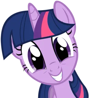 😁 94407906 Twilight Sparkle My Little Pony โพนี่, การ์ตูน, สัตว์, ม้า, สีม่วง telegram sticker