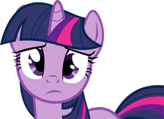 😟 ab682027 Twilight Sparkle My Little Pony ม้าโพนี่, เศร้า, การ์ตูน, มิตรภาพ, เวทมนตร์, น่ารัก telegram sticker