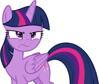 😤 aff598b8 Twilight Sparkle My Little Pony โพนี่, การ์ตูน, ทไวไลท์สปาร์เคิล, เวทมนตร์, มิตรภาพ, ขยะแขยง telegram sticker