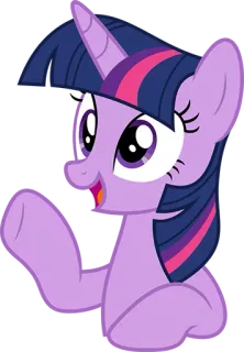 🤚 b2217a1b Twilight Sparkle My Little Pony ทไวไลท์สปาร์เคิล, โพนี่, การ์ตูน, เวทมนตร์, น่ารัก, ยูนิคอร์น telegram sticker