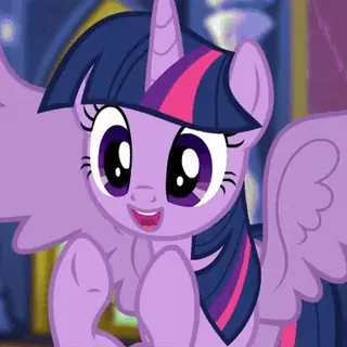😃 8c7c2a6f Twilight Sparkle My Little Pony cartoon, pony, magic, friendship, animal, cute telegram sticker