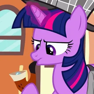 🤔 dd1a72c1 Twilight Sparkle My Little Pony cartoon, pony, purple, horse, magic telegram sticker