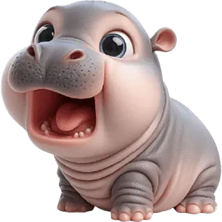 Парный бегемотик @Nyasticks2 telegram stickers