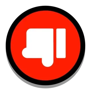 👎 28aa722b dislike, thumbs down, negative, red, white telegram sticker