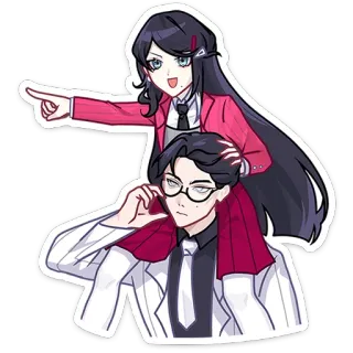 👈 2396f6bd อนิเมะ, การ์ตูน, ตัวละคร, ขี่หลัง, เพื่อน, คู่รัก telegram sticker