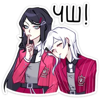 🤫 eb6bf306 Чш! อนิเมะ, ผู้หญิง, ชุดนักเรียน, รัสเซีย, สติกเกอร์, น่ารัก, การ์ตูน telegram sticker