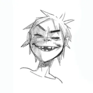 😆 7cb068b5 2-D Gorillaz 2D, Gorillaz, cartoni animati, personaggio, musica, band telegram sticker