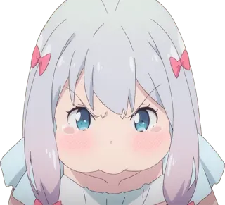 😖 4fb9357a Izumi Sagiri Eromanga Sensei Аниме, Милый, Манга, Злой, Девушка, Смешной, Изуми Сагири, Эроманга-сэнсэй whatsapp sticker