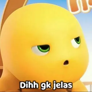 🌚 408fadd1 Dihh gk jelas Dibujo animado, Personaje, Expresión, Amarillo, Divertido telegram sticker