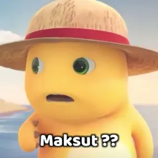 😿 d2055982 Maksut ?? Dibujo animado, Confundido, Pregunta, Amarillo, Sombrero, Expresión telegram sticker