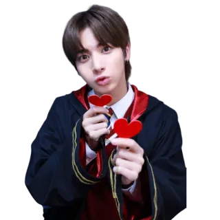 💕 2abfdd4a person, wizard, red hearts, portrait whatsapp sticker