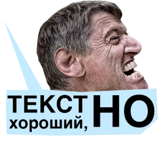 😖 cb43c414 ТЕКСТ, НО хороший texto, ruso, gracioso, meme, enojado, expresión telegram sticker