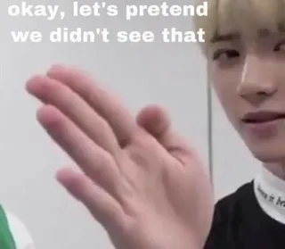 🌸 78ff1e8c okay, let's pretend
we didn't see that ミーム, リアクション, 無視, 面白い, ユーモア telegram sticker