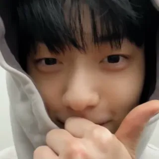 ☁️ de319302 pessoa, homem, asiático, moletom com capuz, retrato whatsapp sticker