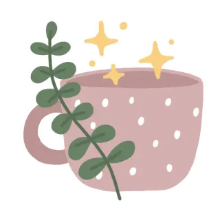 ✨ d668afb0 ชา, กาแฟ, แก้ว, เครื่องดื่ม, เครื่องดื่ม, ใบไม้, ดาว, น่ารัก telegram sticker