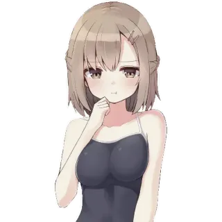 💞 111d6335 аниме девушка, мультфильм, персонаж, девушка telegram sticker