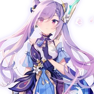 💞 33f76456 Keqing Genshin Impact Аниме, Кэ Цин, Genshin Impact, Персонаж видеоигры telegram sticker