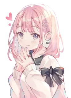 💞 64529bec Аниме, Манга, Милая, Девушка, Розовые волосы, Каваий telegram sticker