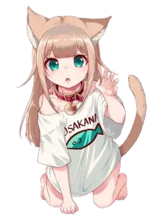 💞 798f93e7 OSAKANA Catgirl, Аниме, Каваий, Рыба, Osakana telegram sticker