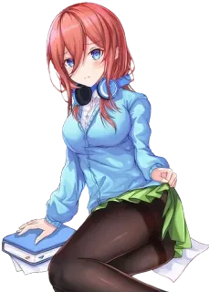 💞 ae0518d7 Аниме, Девушка, Наушники, Школьница telegram sticker